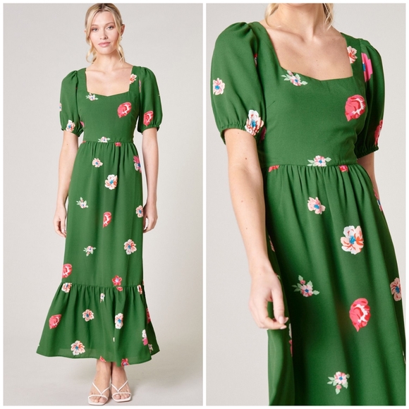 SUGARLIPS As You Are Lynette Floral Sweetheart Maxi Dress - Picture 2 of 13